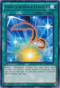 YuGiOh! TCG karta: Cards for Black Feathers