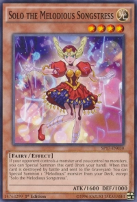 YuGiOh! TCG karta: Solo the Melodious Songstress