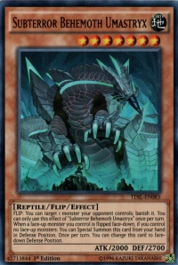 YuGiOh! TCG karta: Subterror Behemoth Umastryx