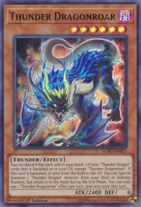 YuGiOh! TCG karta: Thunder Dragonroar
