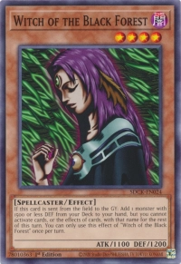 YuGiOh! TCG karta: Witch of the Black Forest